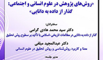 همایش «روش‌های پژوهش در علوم انسانی و اجتماعی؛ گذار از داده به دانایی»/ ۱۳ اردیبهشت ماه /۴۰۲