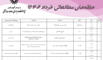 ۳۰ حلقه‌ مطالعاتی در خرداماه برگزار می‌شود + جدول