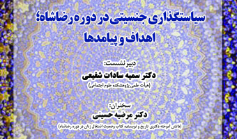 سخنرانی «سیاست‌گذاری جنسیتی در دوره رضاشاه؛ اهداف و پیامدها» به‌صورت مجازی برگزار می‌شود