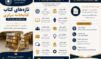 تازه‌های کتاب‌ سه ماهه اول سال 1405 کتابخانه مرکزی پژوهشگاه