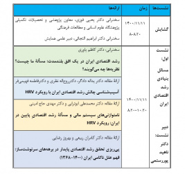 گزارش اولین ‏نشست همایش «بازشناسی چالش‌های رشد اقتصادی در ایران؛ تبیین موانع تولید و به‌سازی راهبردها و سیاست‌ها»